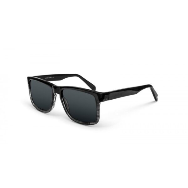 sunglasses polar men square shape black grey bicolor grey lenses silver mirror uv protection