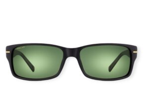 sunglasses polar men rectangular shape black acetate green lenses (g15) super polarized uv protection