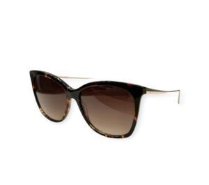 sunglasses ana hickmann women square shape slightly butterfly brown havana acetate gold titanium temples brown lenses uv protection