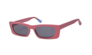 sunglasses urban owl women rectangular shape watermelon pink acetate grey lenses uv protection