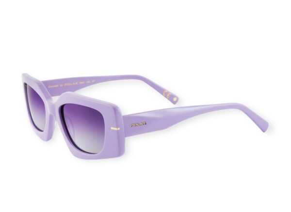 sunglasses polar women polygonal shape purple acetate gradient superpolarized grey lenses uv protection