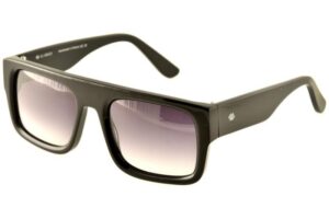 sunglasses el greco men square shape black acetate gradient grey lenses uv protection