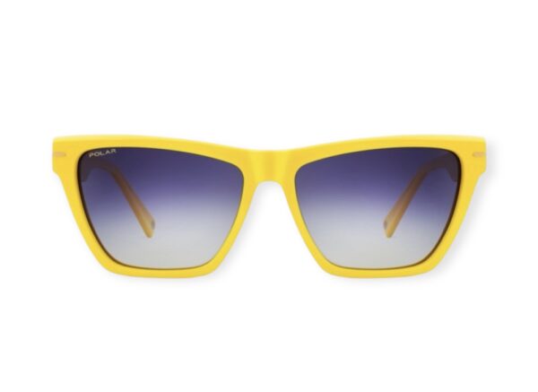 sunglasses polar women butterfly shape yellow acetate gradient grey lenses super polarized uv protection