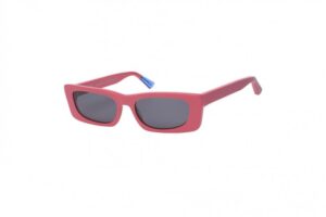 sunglasses urban owl women rectangular shape watermelon pink acetate grey lenses uv protection