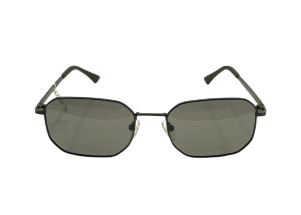 sunglasses eppoca men women unisex polygonal shape army green metallic frame grey polarized lenses uv protection