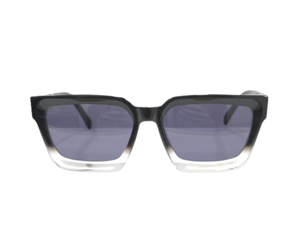 sunglasses bluesky men women unisex square shape black and crystal acetate grey lenses uv protection