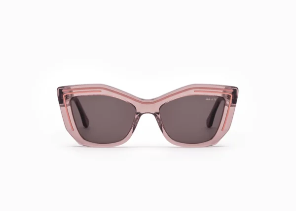 sunglasses mad in italy women butterfly shape crystal brown acetate pink details grey lenses uv protection