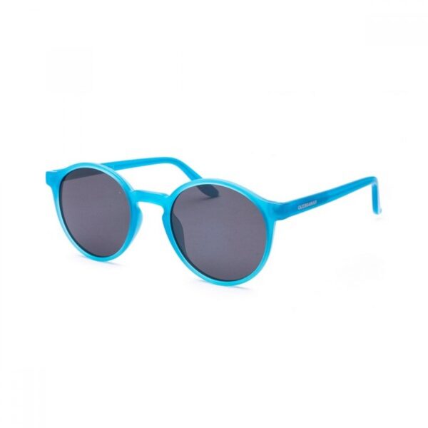 sunglasses quebramar kids boys round shape blue plastic frame grey polarized lenses uv protection