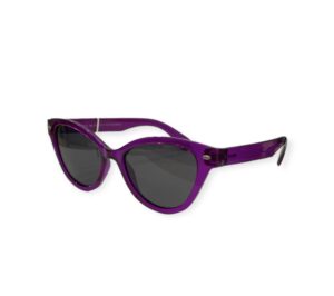 sunglasses centrostyle women butterfly shape crystal purple plastic frame polarized grey lenses uv protection