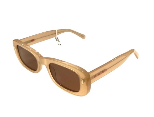 sunglasses funky buddha women rectangular shape beige acetate brown polarized lenses uv protection