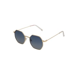 sunglasses funky buddha men women unisex polygonal shape gold metallic frame gradient blue polarized lenses uv protection