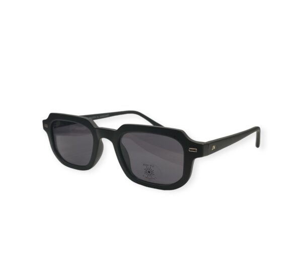 sunglasses johnocera men women unisex square shape matte black plastic frame grey polarized lenses uv protection