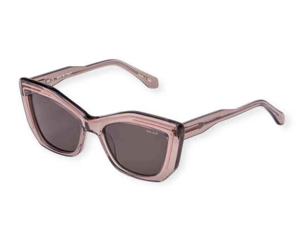 sunglasses mad in italy women butterfly shape crystal brown acetate pink details grey lenses uv protection