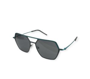 sunglasses mad in italy men aviator shape black and petrol blue titanium frame grey lenses yv protection