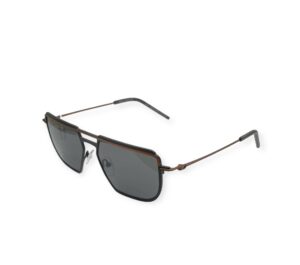 sunglasses mad in italy men aviator shape black bronze titanium frame grey lenses uv protection