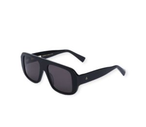 sunglasses zeus dione men women unisex square shape black acetate grey lenses by zeiss uv protection