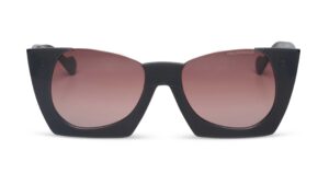 sunglasses kreuzbergkinder women butterfly shape black acetate gradient brown lenses antireflective coat uv protection