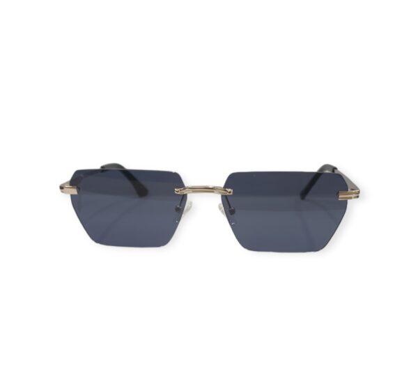 sunglasses tailor made men women unisex griff metallic frame square shape gold color grey lenses antireflective coat uv protection