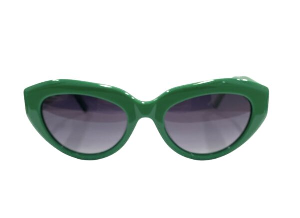 sunglasses cavallieri women butterfly shape green acetate grey lenses uv protection