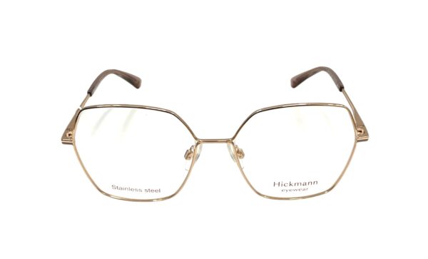 eyeglasses hickmann women round shape gold metal frame