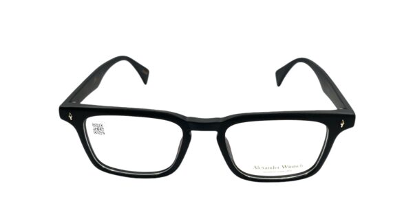 eyeglasses alexander wintsch men square shape matte black acetate