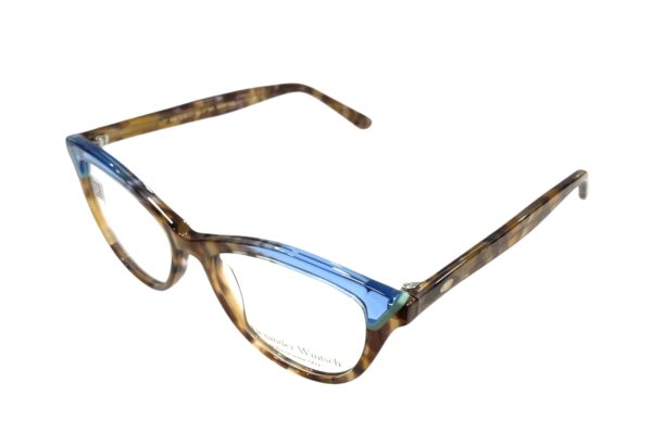 eyeglasses alexander wintsch women butterfly shape brown havana acetate transparent blue details