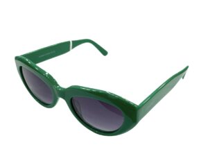 sunglasses cavallieri women butterfly shape green acetate grey lenses uv protection