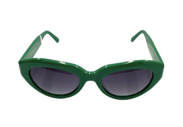 sunglasses cavallieri women butterfly shape green acetate grey lenses uv protection