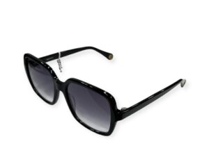 sunglasses eppoca women square shape black acetate gradient grey lenses uv protection