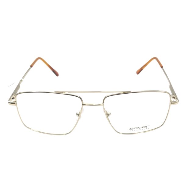 eyeglasses sover men aviator shape gold metallic frame