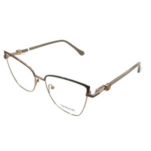 eyeglasses sover women butterfly shape rose gold metallic frame beige acetate temples and details