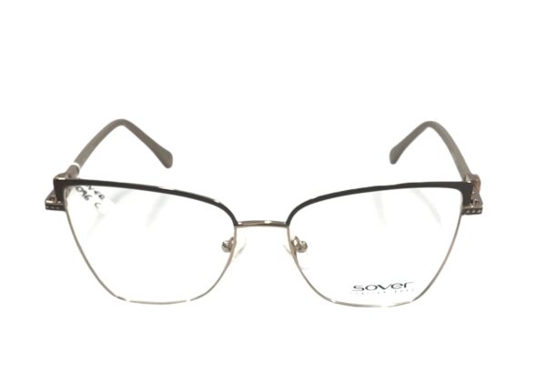 eyeglasses sover women butterfly shape rose gold metallic frame beige acetate temples and details