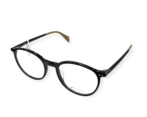 eyeglasses 27 degrees men women unisex round shape black acetate