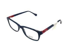 eyeglasses artlife kids rectangular shape blue acetate red details on temples