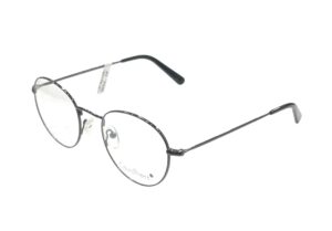 eyeglasses cavallieri men women unisex round shape black metallic frame