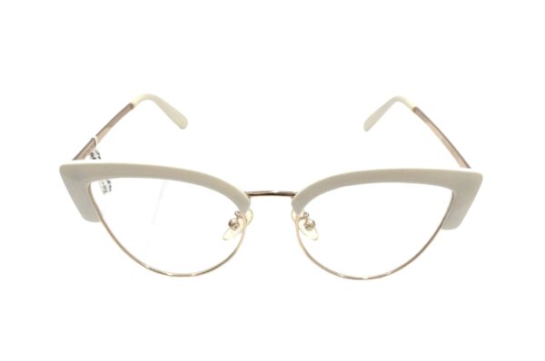 eyeglasses jean cleef women butterfly shape acetate and metallic frame white and gold color