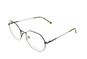 eyeglasses eyecroxx women polygonal shape black metallic frame