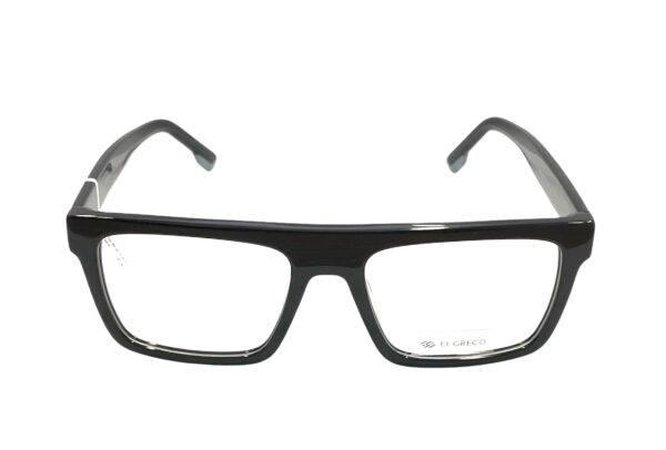 eyeglasses el greco men square shape black acetate