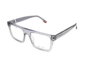 eyeglasses el greco men square shape transparent grey acetate