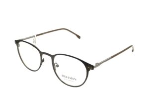 eyeglasses hoffman men round shape black metallic frame