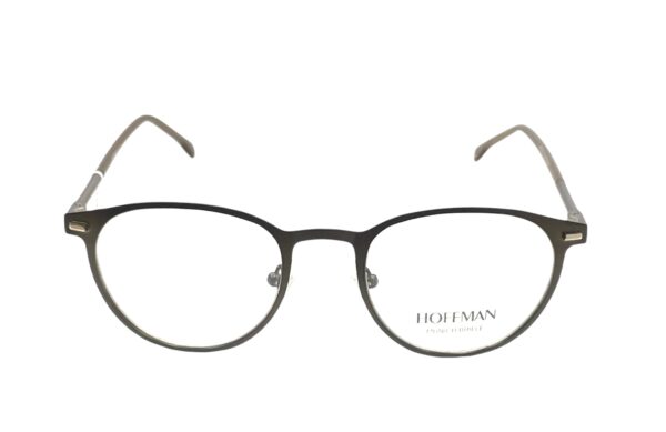 eyeglasses hoffman men round shape black metallic frame