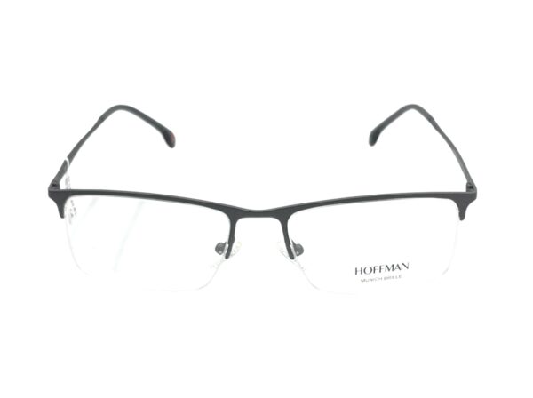 eyeglasses hoffman men rectangular shape nylor frame grey metallic frame