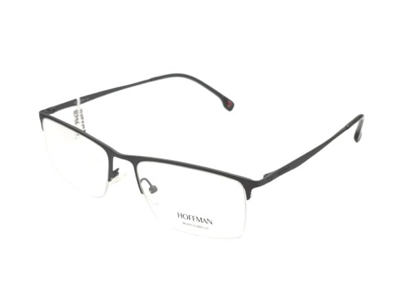 eyeglasses hoffman men rectangular shape nylor frame grey metallic frame