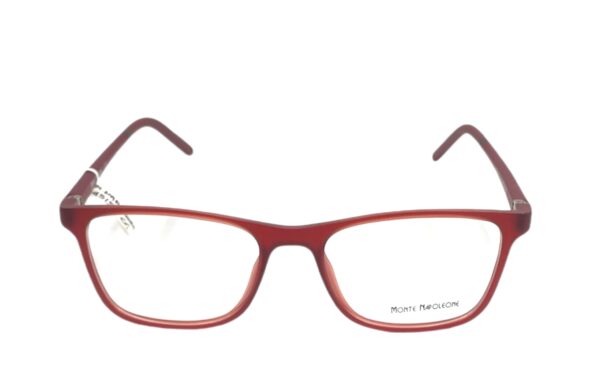 eyeglasses monte napoleone kids square shape red (burgundy) plastic frame