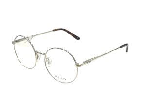 eyeglasses roxy women round shape silver metallic frame