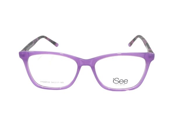 eyeglasses isee women square shape purple acetate