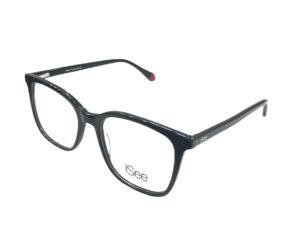 eyeglasses isee women square shape black acetate