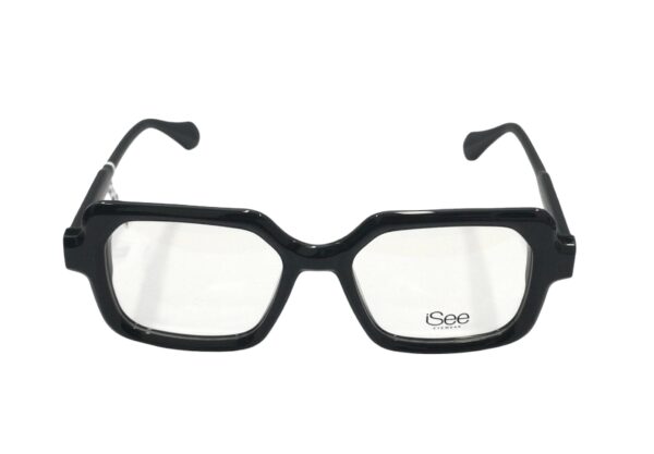 eyeglasses isee women square shape black acetate