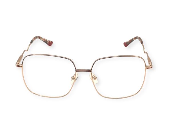 eyeglasses isee women square shape gold metallic frame