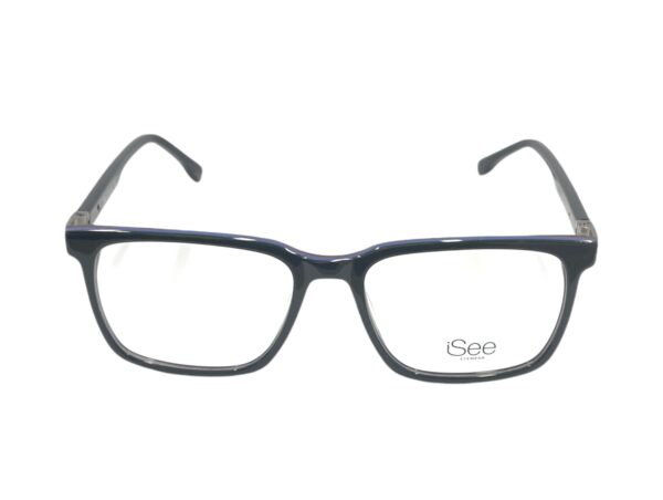 eyeglasses isee men square shape black acetate